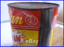 Vintage Indian Motorcycle Company 1 Quart Metal Oil Can NOS Never Opened Full