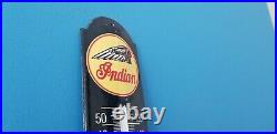 Vintage Indian Motorcycles Porcelain Gas Oil Sign Pump Plate Ad Thermometer