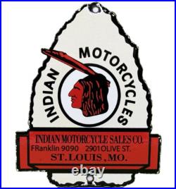 Vintage Indian Motorcycles Porcelain Sign, Dealership, Motor Bike Harley Gas Oil Vintage Indian Motorcycles Porcelain Sign, Dealership, Motor Bike Harley Gas Oil
