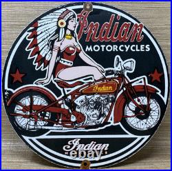 Vintage Indian Motorcycles Porcelain Sign Dealership Motor Bike Harley Gas Oil Vintage Indian Motorcycles Porcelain Sign Dealership Motor Bike Harley Gas Oil