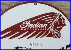Vintage Indian Motorcycles Porcelain Sign Dealership Motor Bike Harley Gas Oil Vintage Indian Motorcycles Porcelain Sign Dealership Motor Bike Harley Gas Oil