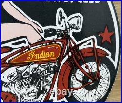 Vintage Indian Motorcycles Porcelain Sign Dealership Motor Bike Harley Gas Oil Vintage Indian Motorcycles Porcelain Sign Dealership Motor Bike Harley Gas Oil