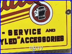 Vintage Indian Motorcycles Porcelain Sign, Dealership, Motor Bike Harley Gas Oil