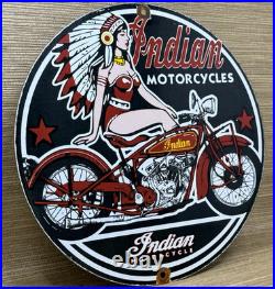 Vintage Indian Motorcycles Porcelain Sign Dealership Motor Bike Harley Gas Oil Vintage Indian Motorcycles Porcelain Sign Dealership Motor Bike Harley Gas Oil