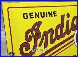 Vintage Indian Motorcycles Porcelain Sign, Dealership, Motor Bike Harley Gas Oil