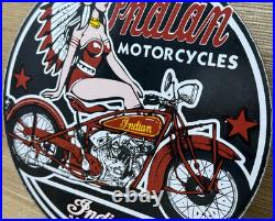 Vintage Indian Motorcycles Porcelain Sign Dealership Motor Bike Harley Gas Oil Vintage Indian Motorcycles Porcelain Sign Dealership Motor Bike Harley Gas Oil