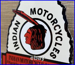 Vintage Indian Motorcycles Porcelain Sign, Dealership, Motor Bike Harley Gas Oil Vintage Indian Motorcycles Porcelain Sign, Dealership, Motor Bike Harley Gas Oil
