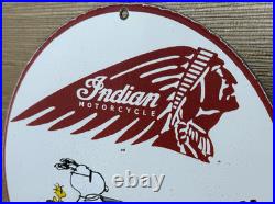 Vintage Indian Motorcycles Porcelain Sign Dealership Motor Bike Harley Gas Oil Vintage Indian Motorcycles Porcelain Sign Dealership Motor Bike Harley Gas Oil