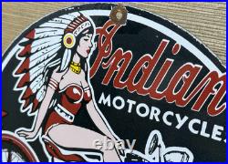 Vintage Indian Motorcycles Porcelain Sign Dealership Motor Bike Harley Gas Oil Vintage Indian Motorcycles Porcelain Sign Dealership Motor Bike Harley Gas Oil