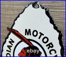 Vintage Indian Motorcycles Porcelain Sign, Dealership, Motor Bike Harley Gas Oil Vintage Indian Motorcycles Porcelain Sign, Dealership, Motor Bike Harley Gas Oil