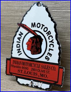 Vintage Indian Motorcycles Porcelain Sign, Dealership, Motor Bike Harley Gas Oil Vintage Indian Motorcycles Porcelain Sign, Dealership, Motor Bike Harley Gas Oil