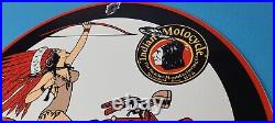 Vintage Indian Motorcycles Sign Porcelain Gas Pump Service Station Sign