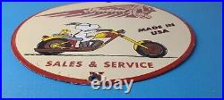 Vintage Indian Motorcycles Sign Snoopy Biker Sign Gas Pump Porcelain Sign