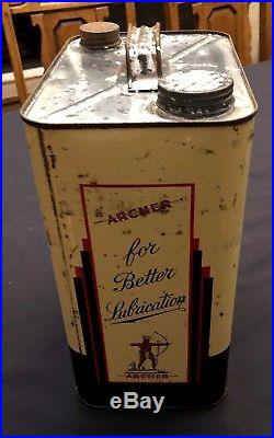 Vintage Indian Oil Can set (2 gallon can, little can and quart)