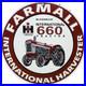 Vintage International Harvester Porcelain Dealer Sign Gasoline Gas Oil Tractor
