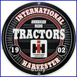 Vintage International Harvester Porcelain Dealer Sign Gasoline Gas Oil Tractor