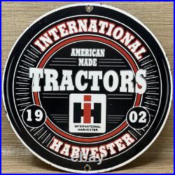 Vintage International Harvester Porcelain Dealer Sign Gasoline Gas Oil Tractor