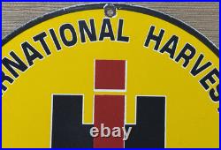 Vintage International Harvester Porcelain Dealer Sign Gasoline Gas Oil Tractor