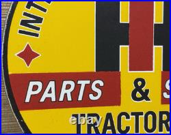 Vintage International Harvester Porcelain Dealer Sign Gasoline Gas Oil Tractor