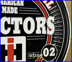 Vintage International Harvester Porcelain Dealer Sign Gasoline Gas Oil Tractor