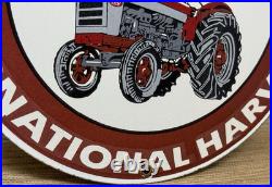 Vintage International Harvester Porcelain Dealer Sign Gasoline Gas Oil Tractor