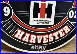 Vintage International Harvester Porcelain Dealer Sign Gasoline Gas Oil Tractor