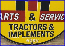 Vintage International Harvester Porcelain Dealer Sign Gasoline Gas Oil Tractor