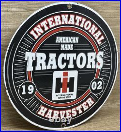 Vintage International Harvester Porcelain Dealer Sign Gasoline Gas Oil Tractor