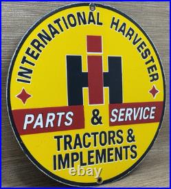 Vintage International Harvester Porcelain Dealer Sign Gasoline Gas Oil Tractor