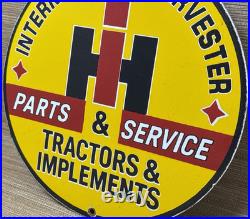 Vintage International Harvester Porcelain Dealer Sign Gasoline Gas Oil Tractor