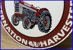 Vintage International Harvester Porcelain Dealer Sign Gasoline Gas Oil Tractor