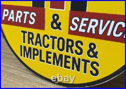 Vintage International Harvester Porcelain Dealer Sign Gasoline Gas Oil Tractor