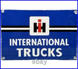 Vintage International Harvester Porcelain Dealership Sign Gas Sales Service Oil