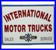 Vintage International Harvester Porcelain Dealership Sign Gas Sales Service Oil