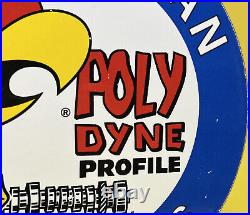 Vintage Iskenderian Poly Dyne Racing Cams Porcelain Parrot Sign Gas Oil Nascar