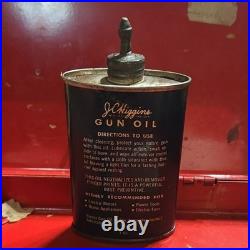 Vintage J. C. Higgins Polarized Gun Oil Advertising Can Contains Silicone