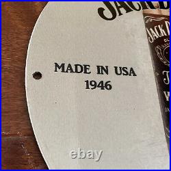 Vintage Jack Daniel's Porcelain Sign Gas Oil Whiskey Liquor Drink Ad Pump Plate
