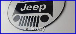 Vintage Jeep Sign Snoopy Peanuts Sign 4 WD Vehicles Gas Pump Porcelain Sign