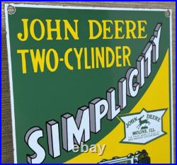 Vintage John Deere Tractor Porcelain Sign Service Gas Oil Dealership Farm Vintage John Deere Tractor Porcelain Sign Service Gas Oil Dealership Farm