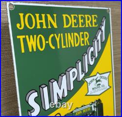 Vintage John Deere Tractor Porcelain Sign Service Gas Oil Dealership Farm Vintage John Deere Tractor Porcelain Sign Service Gas Oil Dealership Farm