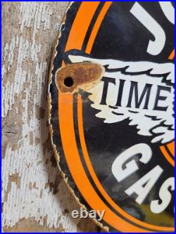 Vintage Johnson Gasolene Porcelain Sign Old Gas Pump Plate Motor Oil Advertising Vintage Johnson Gasolene Porcelain Sign Old Gas Pump Plate Motor Oil Advertising