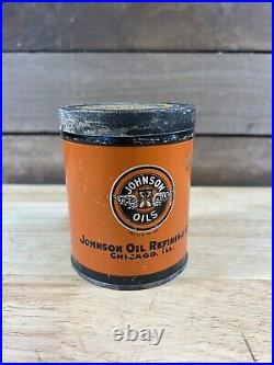 Vintage Johnson Oil Refining Co. Chicago IL 1 LB Grease Can