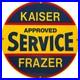 Vintage Kaiser Frazer Porcelain Dealership Sign Approved Service Gas Oil Auto