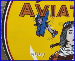 Vintage Kanotex Aviation Porcelain Sign Gasoline Gas Station Pump Plate Service Vintage Kanotex Aviation Porcelain Sign Gasoline Gas Station Pump Plate Service