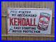 Vintage Kendall Motor Oil Cloth Gas Station Banner