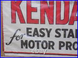 Vintage Kendall Motor Oil Cloth Gas Station Banner