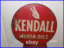 Vintage Kendall Motor Oils Metal Double Sided Sign