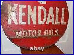 Vintage Kendall Motor Oils Metal Double Sided Sign