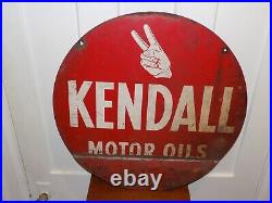 Vintage Kendall Motor Oils Metal Double Sided Sign