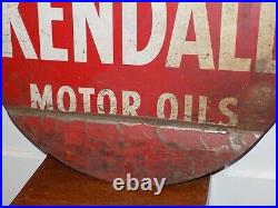 Vintage Kendall Motor Oils Metal Double Sided Sign